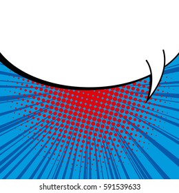 Abstract creative concept vector comic pop art style blank, layout template with clouds beams and isolated dots background. For sale banner, empty speech bubble set, illustration halftone book design