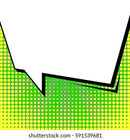 Abstract creative concept vector comic pop art style blank, layout template with clouds beams and isolated dots background. For sale banner, empty speech bubble set, illustration halftone book design
