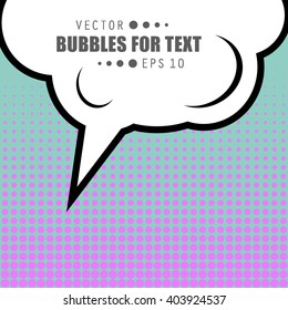 Abstract Creative concept vector comics pop art style blank layout template with clouds beams and isolated dots pattern on background. For Web and Mobile Applications, illustration template design.