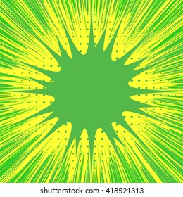 Abstract Creative concept vector comics pop art style blank layout template with clouds beams and isolated dots pattern on background. For Web and Mobile Applications, illustration template design.