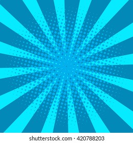 Abstract Creative concept vector comics pop art style blank layout template with clouds beams and isolated dots pattern on background. For Web and Mobile Applications, illustration template design.
