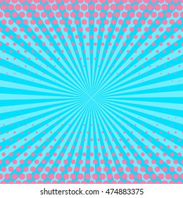 Abstract creative concept vector comics pop art style blank layout template with clouds beams and isolated dots pattern on background. For sale banner, empty bubble, illustration comic book design.