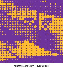 Abstract creative concept vector comics pop art style blank layout template with clouds beams and isolated dots pattern on background. For sale banner, empty bubble, illustration comic book design.