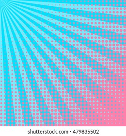 Abstract creative concept vector comics pop art style blank layout template with clouds beams and isolated dots pattern on background. For sale banner, empty bubble, illustration comic book design.
