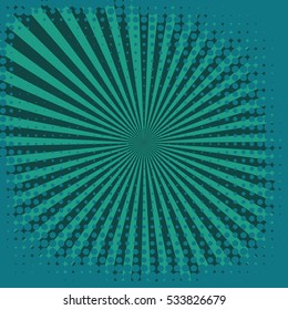 Abstract creative concept vector comics pop art style blank layout template with clouds beams and isolated dots pattern on background. For sale banner, empty bubble, illustration comic book design.