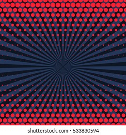 Abstract creative concept vector comics pop art style blank layout template with clouds beams and isolated dots pattern on background. For sale banner, empty bubble, illustration comic book design.