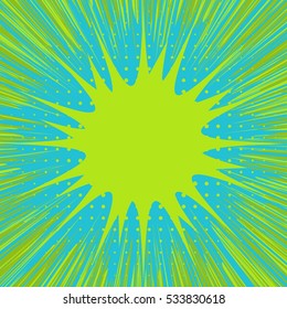 Abstract creative concept vector comics pop art style blank layout template with clouds beams and isolated dots pattern on background. For sale banner, empty bubble, illustration comic book design.
