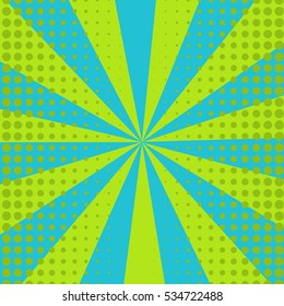 Abstract creative concept vector comics pop art style blank layout template with clouds beams and isolated dots pattern on background. For sale banner, empty bubble, illustration comic book design.