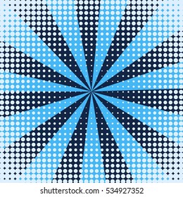 Abstract creative concept vector comics pop art style blank layout template with clouds beams and isolated dots pattern on background. For sale banner, empty bubble, illustration comic book design.