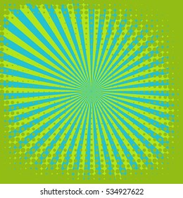 Abstract creative concept vector comics pop art style blank layout template with clouds beams and isolated dots pattern on background. For sale banner, empty bubble, illustration comic book design.