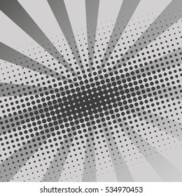 Abstract creative concept vector comics pop art style blank layout template with clouds beams and isolated dots pattern on background. For sale banner, empty bubble, illustration comic book design.
