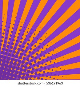 Abstract creative concept vector comics pop art style blank layout template with clouds beams and isolated dots pattern on background. For sale banner, empty bubble, illustration comic book design.