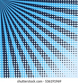 Abstract creative concept vector comics pop art style blank layout template with clouds beams and isolated dots pattern on background. For sale banner, empty bubble, illustration comic book design.