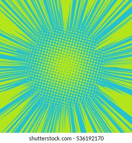 Abstract creative concept vector comics pop art style blank layout template with clouds beams and isolated dots pattern on background. For sale banner, empty bubble, illustration comic book design.