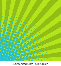Abstract creative concept vector comics pop art style blank layout template with clouds beams and isolated dots pattern on background. For sale banner, empty bubble, illustration comic book design.