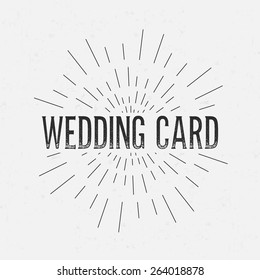 Abstract Creative concept vector design layout with text - wedding card. For web and mobile icon isolated on background, art template, retro elements, logo, identity, labels, badge, ink, tag, card. 