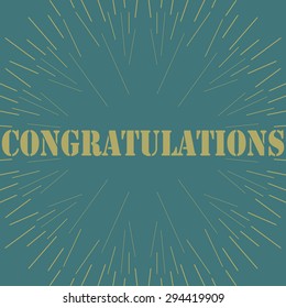 Abstract Creative concept vector design layout with text - congratulations. stock vector