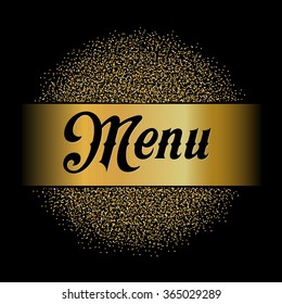 Abstract Creative concept vector design layout with text - menu. For web and mobile icon isolated on background, art template, retro elements, logo, identity, labels, badge, ink, tag, card. 