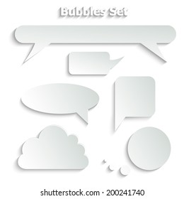 Abstract Creative concept vector empty speech bubbles set. For web and mobile applications isolated on background, illustration template design, presentation, business infographic and social media,
