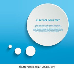 Abstract Creative concept vector empty speech bubble. For web and mobile applications isolated on background, illustration template design, presentation, business infographic and social media,