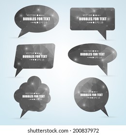 Abstract Creative concept vector empty speech bubbles set. For web and mobile applications isolated on background, illustration template design, presentation, business infographic and social media,