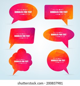 Abstract Creative concept vector empty speech bubbles set. For web and mobile applications isolated on background, illustration template design, presentation, business infographic and social media,
