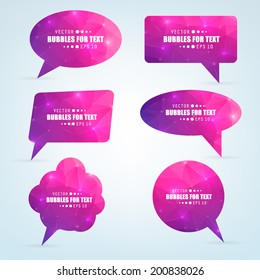 Abstract Creative concept vector empty speech bubbles set. For web and mobile applications isolated on background, illustration template design, presentation, business infographic and social media,