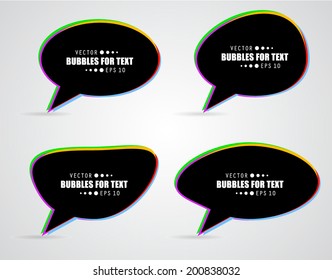 Abstract Creative concept vector empty speech bubbles set. For web and mobile applications isolated on background, illustration template design, presentation, business infographic and social media,