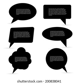 Abstract Creative concept vector empty speech bubbles set. For web and mobile applications isolated on background, illustration template design, presentation, business infographic and social media,