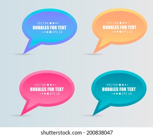 Abstract Creative concept vector empty speech bubbles set. For web and mobile applications isolated on background, illustration template design, presentation, business infographic and social media,