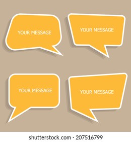 Abstract Creative concept vector empty speech bubbles set. For web and mobile applications isolated on background, illustration template design, presentation, business infographic and social media.