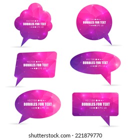 Abstract Creative concept vector empty speech bubbles set. For web and mobile applications isolated on background, illustration template design, presentation, business infographic and social media.