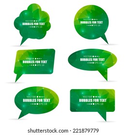 Abstract Creative concept vector empty speech bubbles set. For web and mobile applications isolated on background, illustration template design, presentation, business infographic and social media.