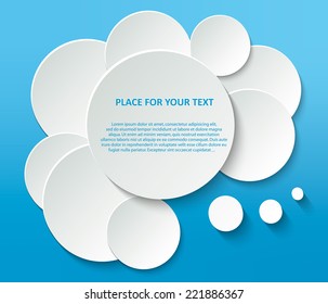Abstract Creative concept vector empty speech bubbles set. For web and mobile applications isolated on background, illustration template design, presentation, business infographic and social media.