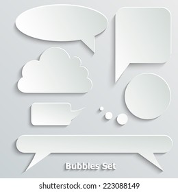 Abstract Creative concept vector empty speech bubbles set. For web and mobile applications isolated on background, illustration template design, presentation, business infographic and social media. 