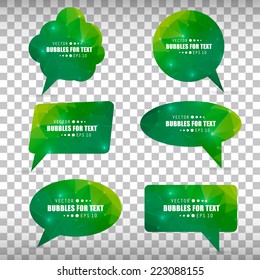 Abstract Creative concept vector empty speech bubbles set. For web and mobile applications isolated on background, illustration template design, presentation, business infographic and social media.