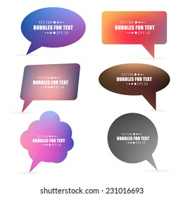 Abstract Creative concept vector empty speech bubbles set. For web and mobile applications isolated on background, illustration template design, presentation, business infographic and social media.