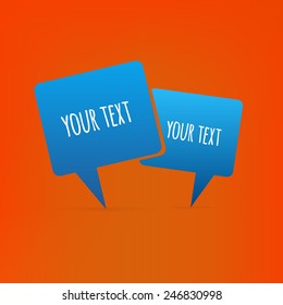 Abstract Creative concept vector empty speech bubbles set. For web and mobile applications isolated on background, illustration template design, presentation, business infographic and social media.