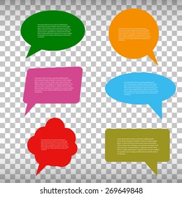 Abstract Creative concept vector empty speech bubbles set. For web, mobile applications isolated on background, art illustration template design, presentation, business infographic and social media.