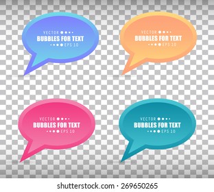 Abstract Creative concept vector empty speech bubbles set. For web, mobile applications isolated on background, art illustration template design, presentation, business infographic and social media.