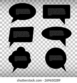 Abstract Creative concept vector empty speech bubbles set. For web, mobile applications isolated on background, art illustration template design, presentation, business infographic and social media.