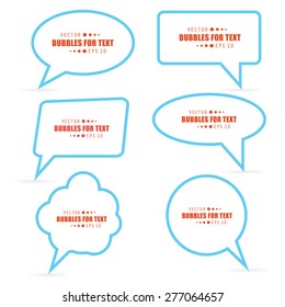 Abstract Creative concept vector empty speech bubbles set. For web and mobile applications isolated on background, illustration template design, presentation, business infographic and social media.
