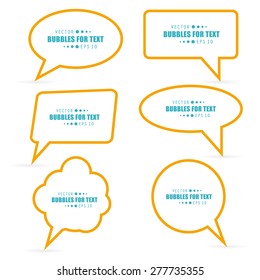 Abstract Creative concept vector empty speech bubbles set. For web and mobile applications isolated on background, illustration template design, presentation, business infographic and social media.