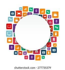 Abstract Creative concept vector empty speech bubbles. For web and mobile applications isolated on background, illustration template design, presentation, business infographic and social media icon.