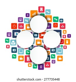 Abstract Creative concept vector empty speech bubbles. For web and mobile applications isolated on background, illustration template design, presentation, business infographic and social media icon.