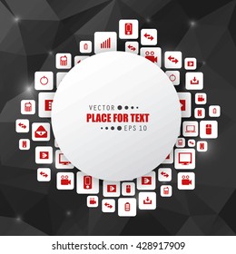 Abstract Creative concept vector empty speech bubbles. For web and mobile applications isolated on background, illustration template design, presentation, business infographic and social media icon.