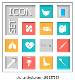 Abstract Creative concept  vector Flat Icon Set for Web and Mobile Applications - Set 27