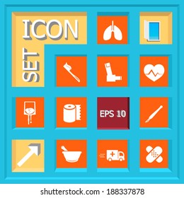 Abstract Creative concept  vector Flat Icon Set for Web and Mobile Applications - Set 26