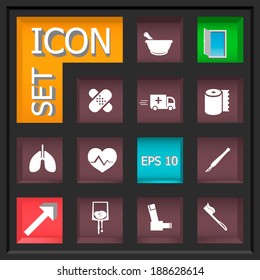 Abstract Creative concept vector Flat Icon Set for Web and Mobile Applications