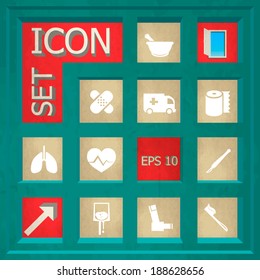 Abstract Creative concept vector Flat Icon Set for Web and Mobile Applications